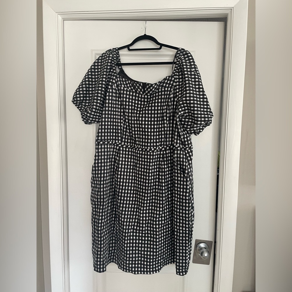Gingham Plus Size City Chic Dress